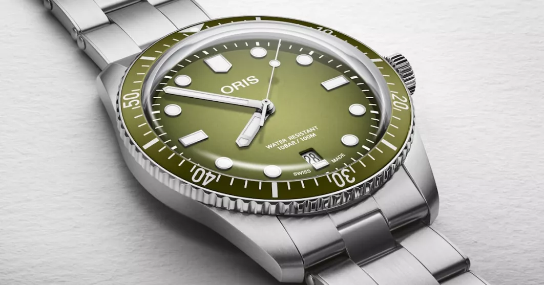 Oris: новый зеленый Divers Sixty-Five Date 40mm