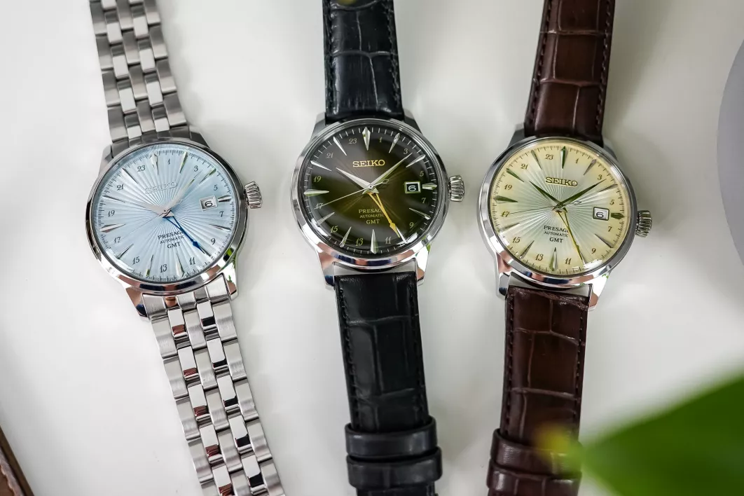 Seiko Presage Cocktail GMT: новинки с яркими цветами и GMT-сложностью